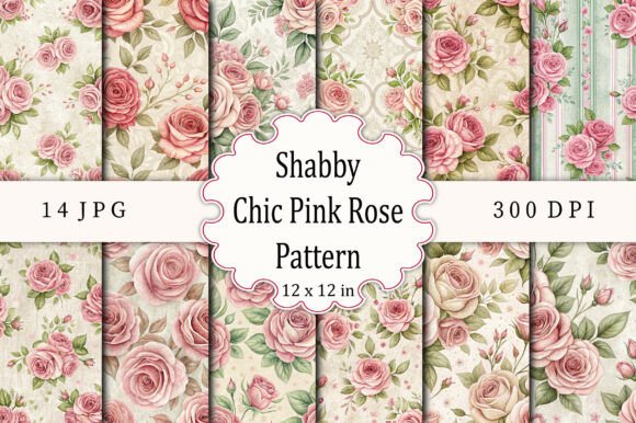 Download Shabby Chic Pink Rose Pattern - Pattern Collection