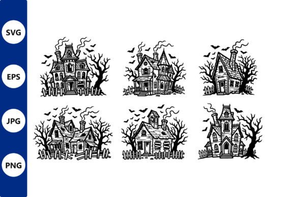 Download Haunted House Vector Set - Haunted house vector Collection
