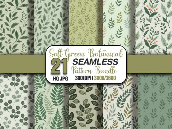 Download Soft Green Botanical Seamless Pattern - Pattern Collection