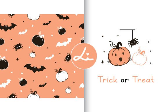 Download Halloween Pattern Cute Pumpkin, Spider - Pattern Collection