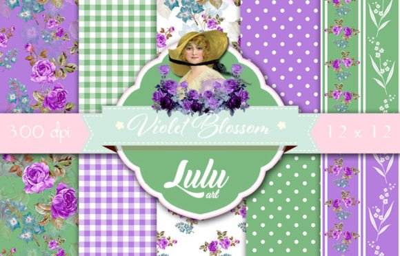 Download Violet Blossom Patterns - Pattern Collection