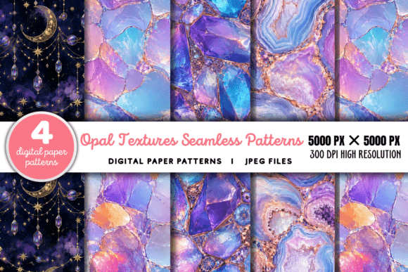Download Opal Textures Digital Paper Pattern - Pattern Collection
