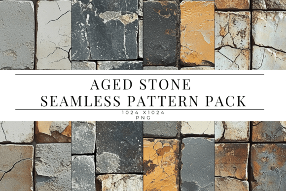 Download Aged Stone Tile Seamless Pattern Pack - Pattern Collection
