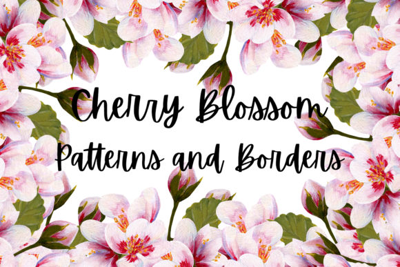 Download Cherry Blossom Patterns and Borders - Pattern Collection