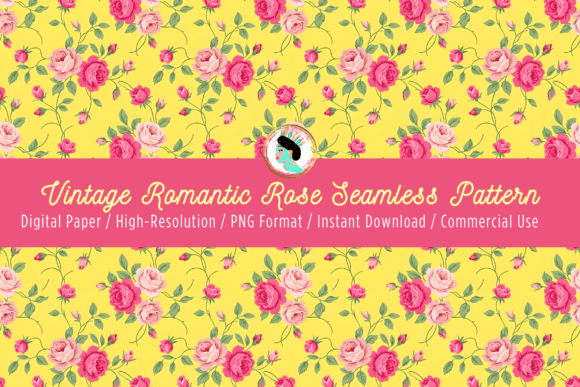 Download Vintage Rose Floral Seamless Pattern PNG - Pattern Collection