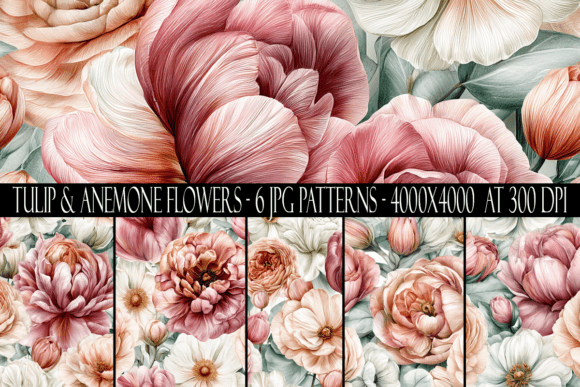 Download Tulip and Anemone Flower Patterns - Pattern Collection
