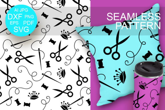 Download Seamless Background Pattern Sewing Room - Pattern Collection