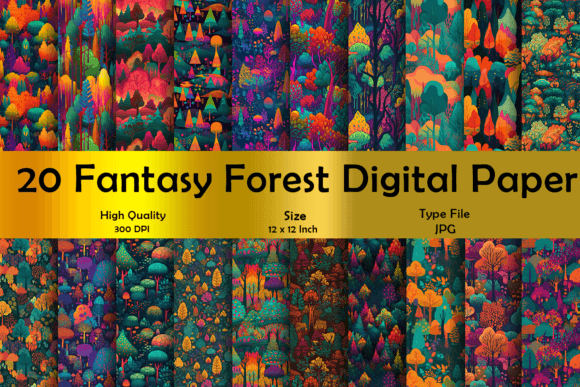 Download Forest Digital Paper. Nature Patterns - Pattern Collection