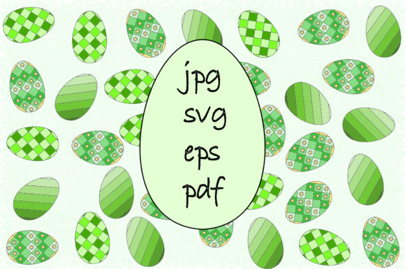 Download Easter Eggs Green Pattern - 4 Formats - Pattern Collection