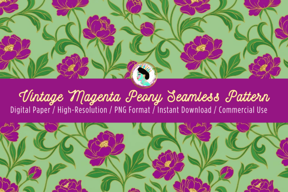 Download Vintage Peony Floral Seamless Pattern - Pattern Collection