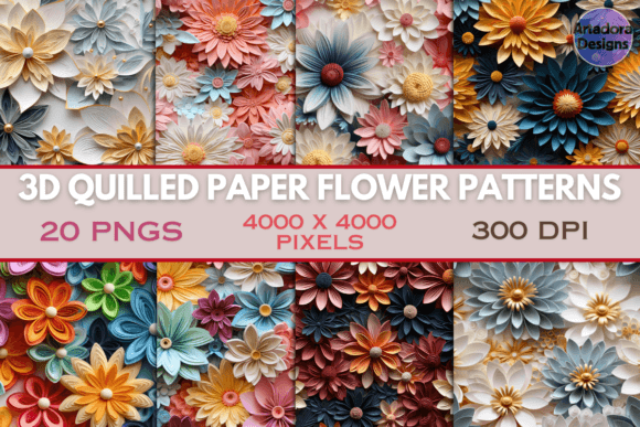 Download 3D Quilled Paper Flower Patterns - Pattern Collection