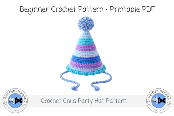 Download Crochet Kid's Party Hat PDF Pattern - Pattern Collection