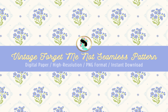 Download Forget Me Not Flower Seamless Pattern - Pattern Collection