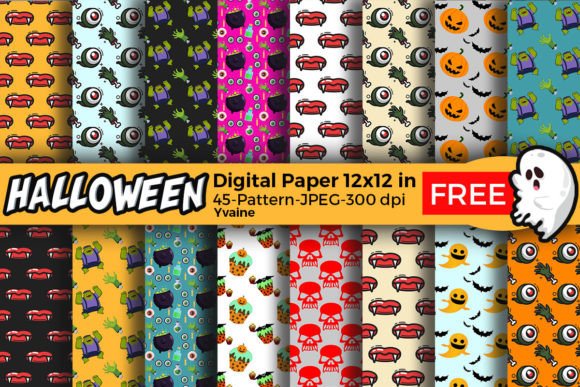 Download Halloween Digital Paper Pattern Bundle - Pattern Collection