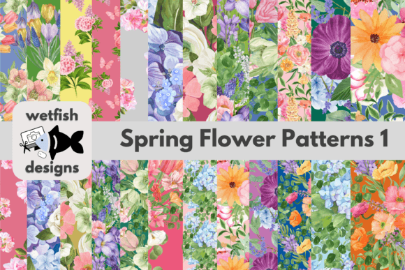 Download Spring Seamless Flower Patterns 1 - Pattern Collection