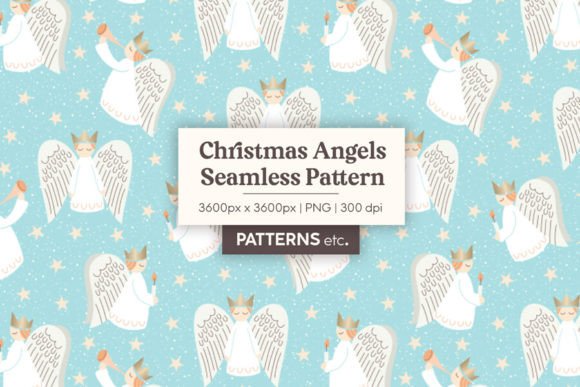 Download Scandi Christmas Angles Seamless Pattern - Pattern Collection