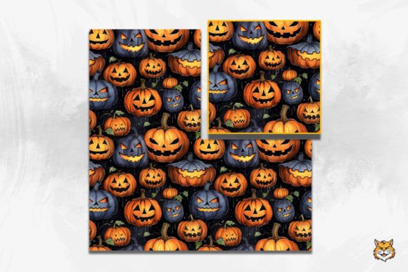 Download Ghoulish Pumpkin Seamless Pattern - Pattern Collection