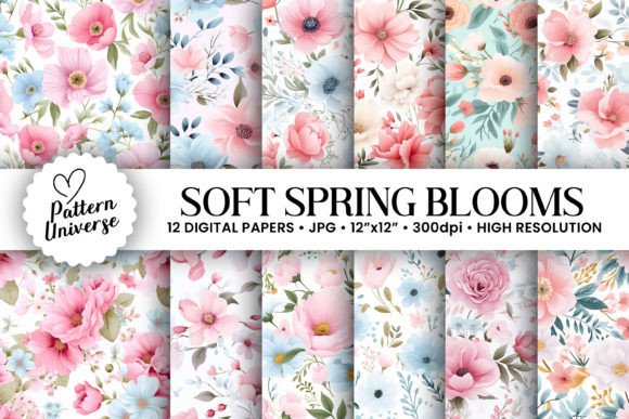 Download Soft Spring Blooming Flower Patterns - Pattern Collection