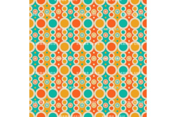 Download Retro 1970s Orange Yellow Green Pattern - Pattern Collection
