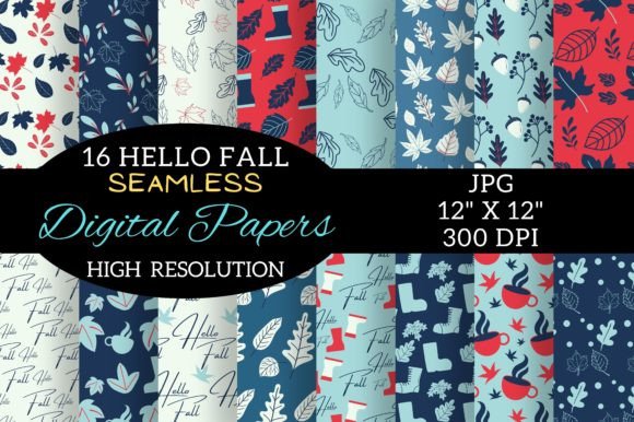 Download Fall Autumn Digital Paper Pattern Design - Pattern Collection