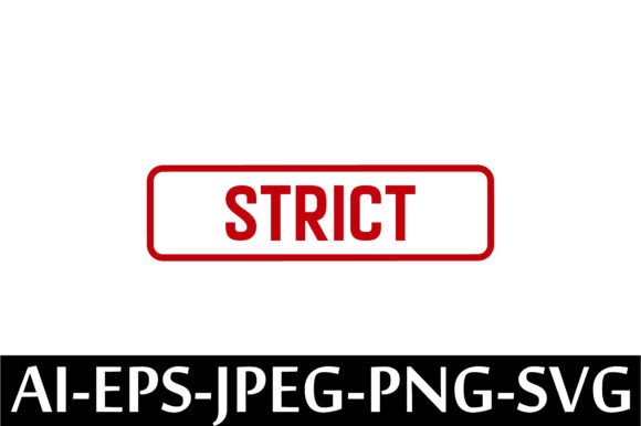 Download STRICT Rubber Stamp Design Vector - Strict Collection