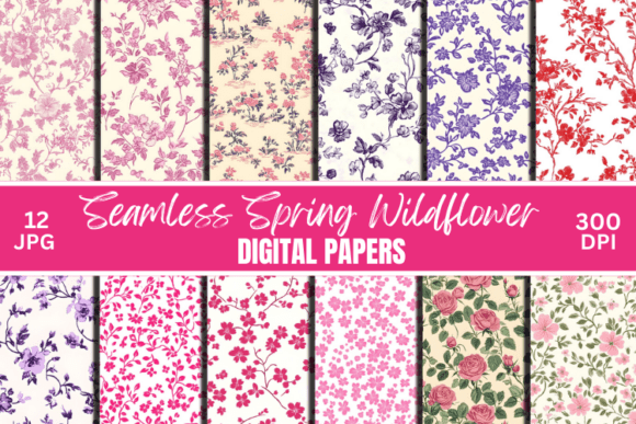 Download Seamless Wildflower Pattern Bundle - Pattern Collection
