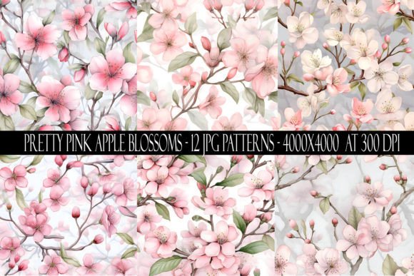 Download Pretty Pink Apple Blossom Patterns - Pattern Collection
