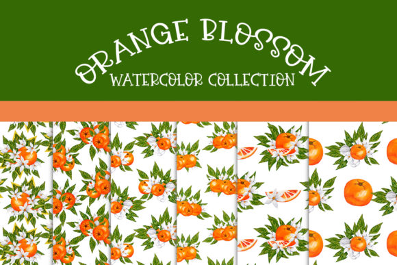 Download Orange Blossom - Seamless Patterns - Pattern Collection