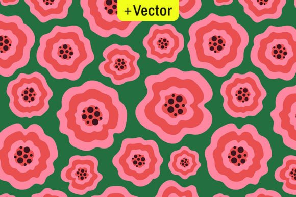 Download Funky Pink Liquid Flowers Green Pattern - Pattern Collection