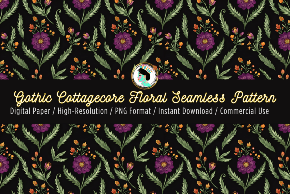 Download Moody Floral Seamless Pattern PNG - Pattern Collection